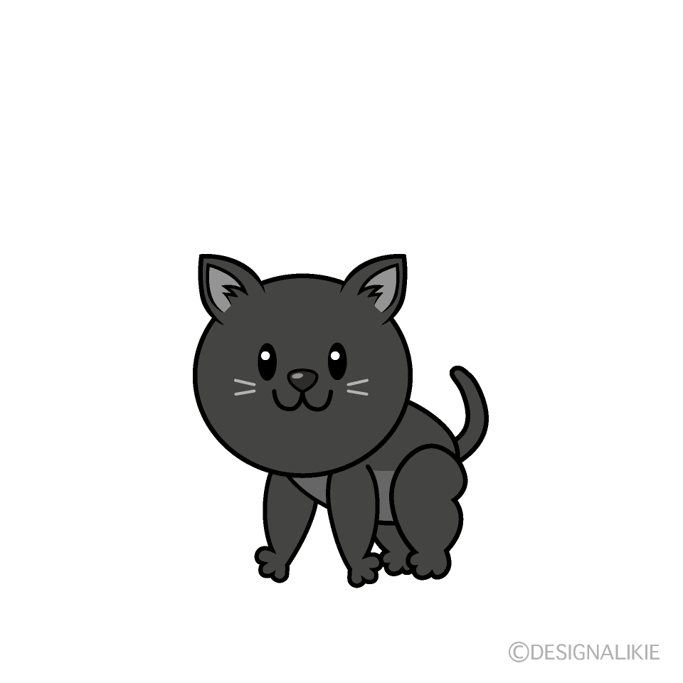 かわいい黒猫イラスト