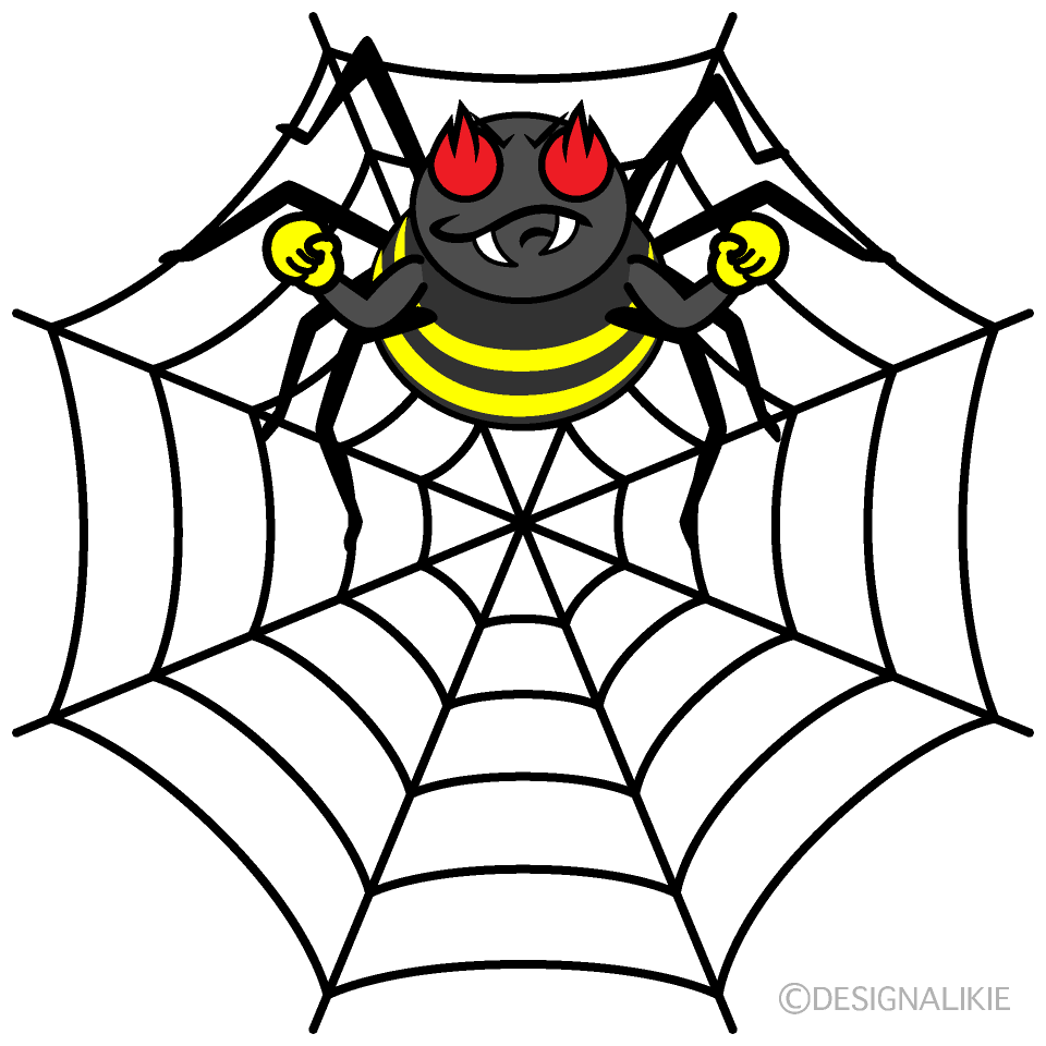 Cute Passionate Spider Web Clipart