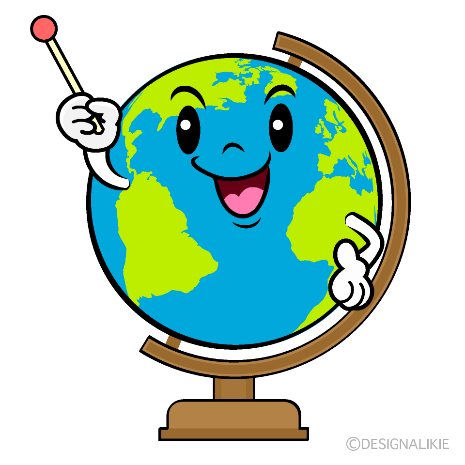 Cute Explaining Globe Clipart