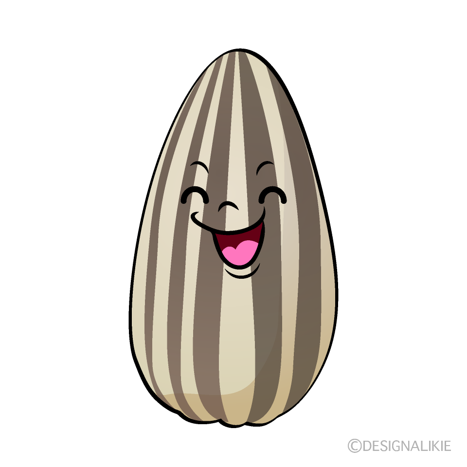Cute Smiling Sunflower Seed Clipart