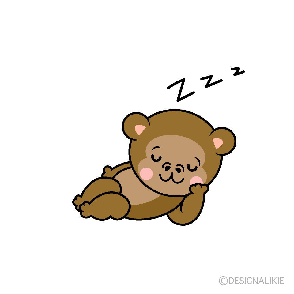 かわいい寝るサルイラスト