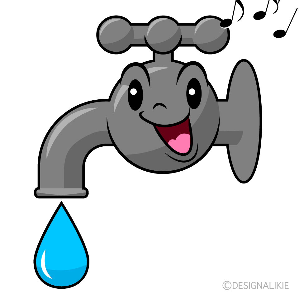 かわいい歌う水道イラスト