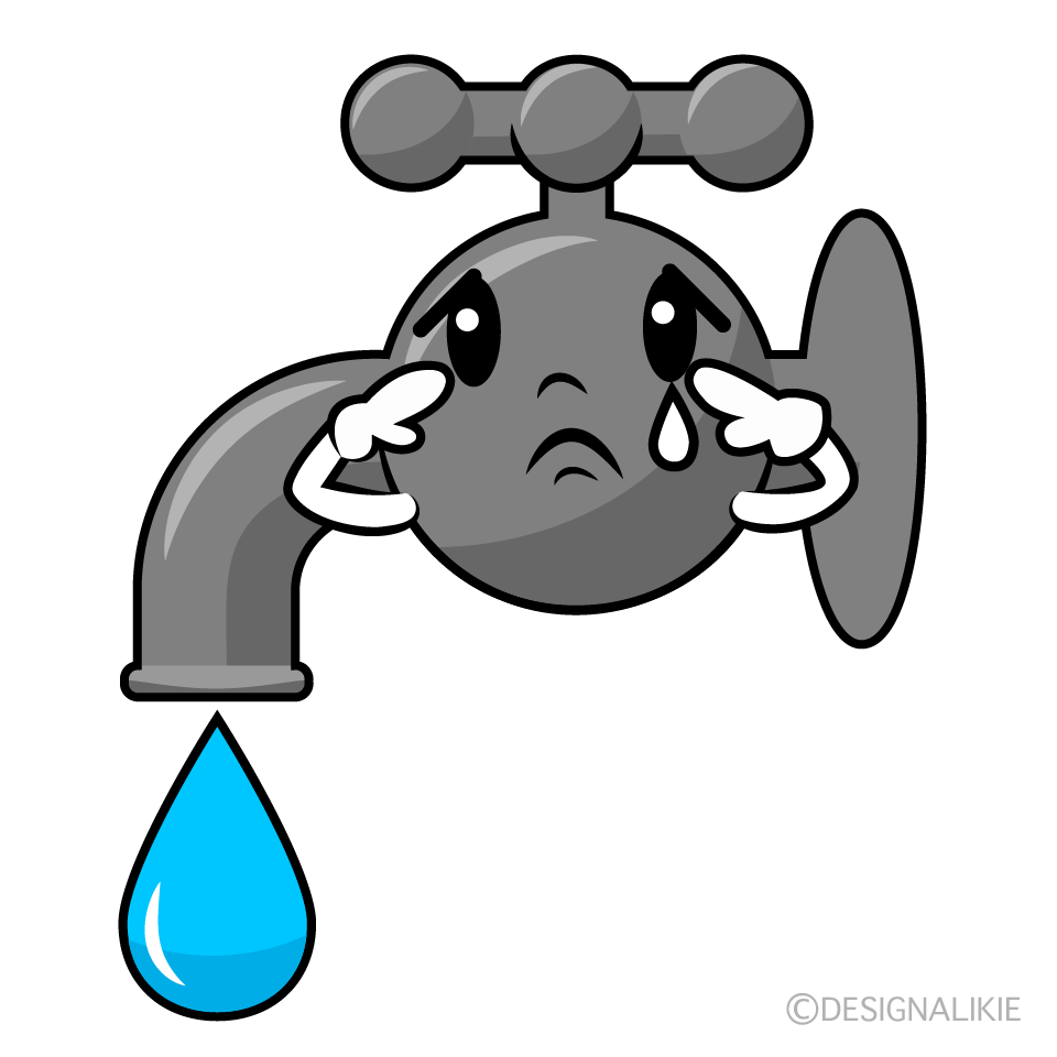 かわいい悲しい水道イラスト