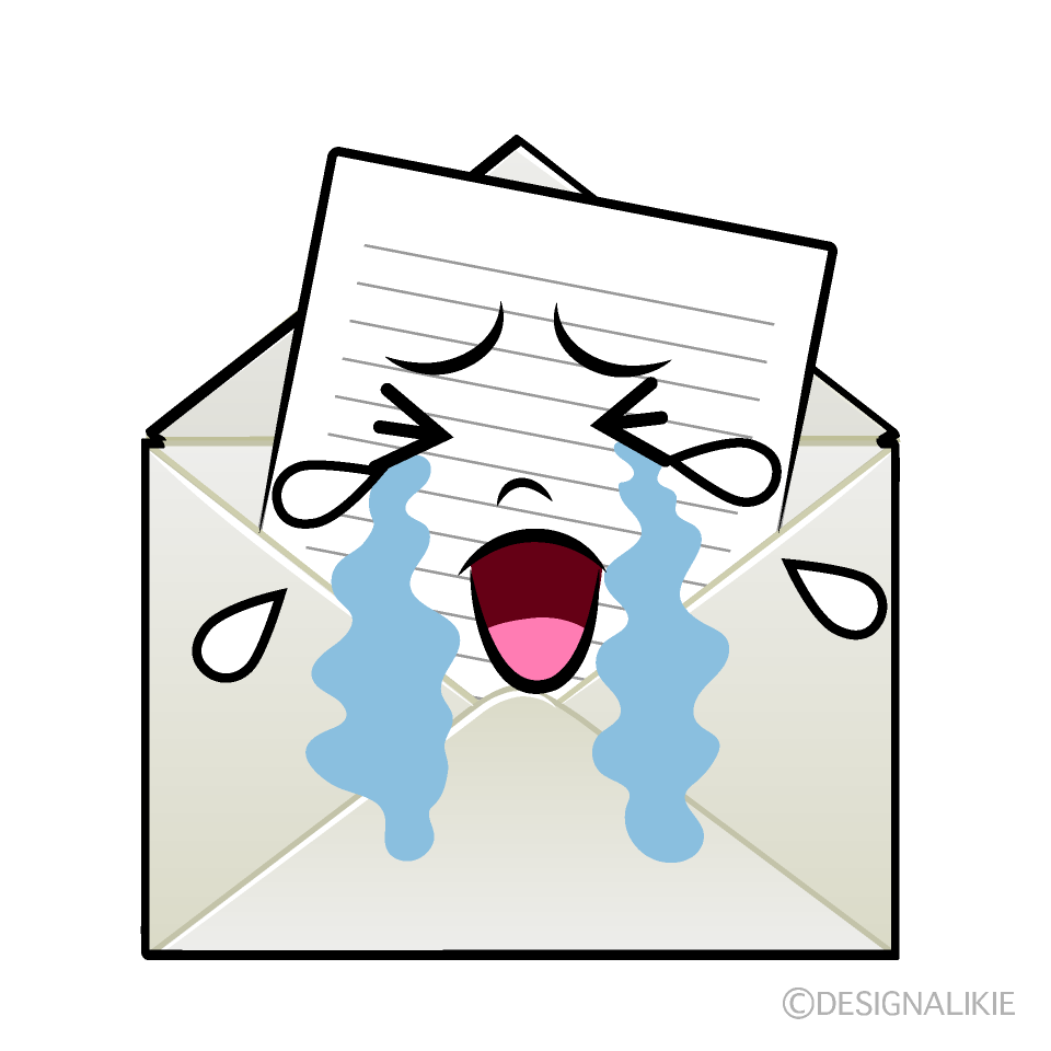 Cute Crying Letter Clipart