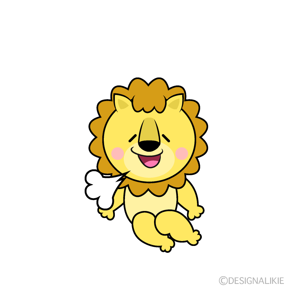 かわいいリラックスしたライオンイラスト