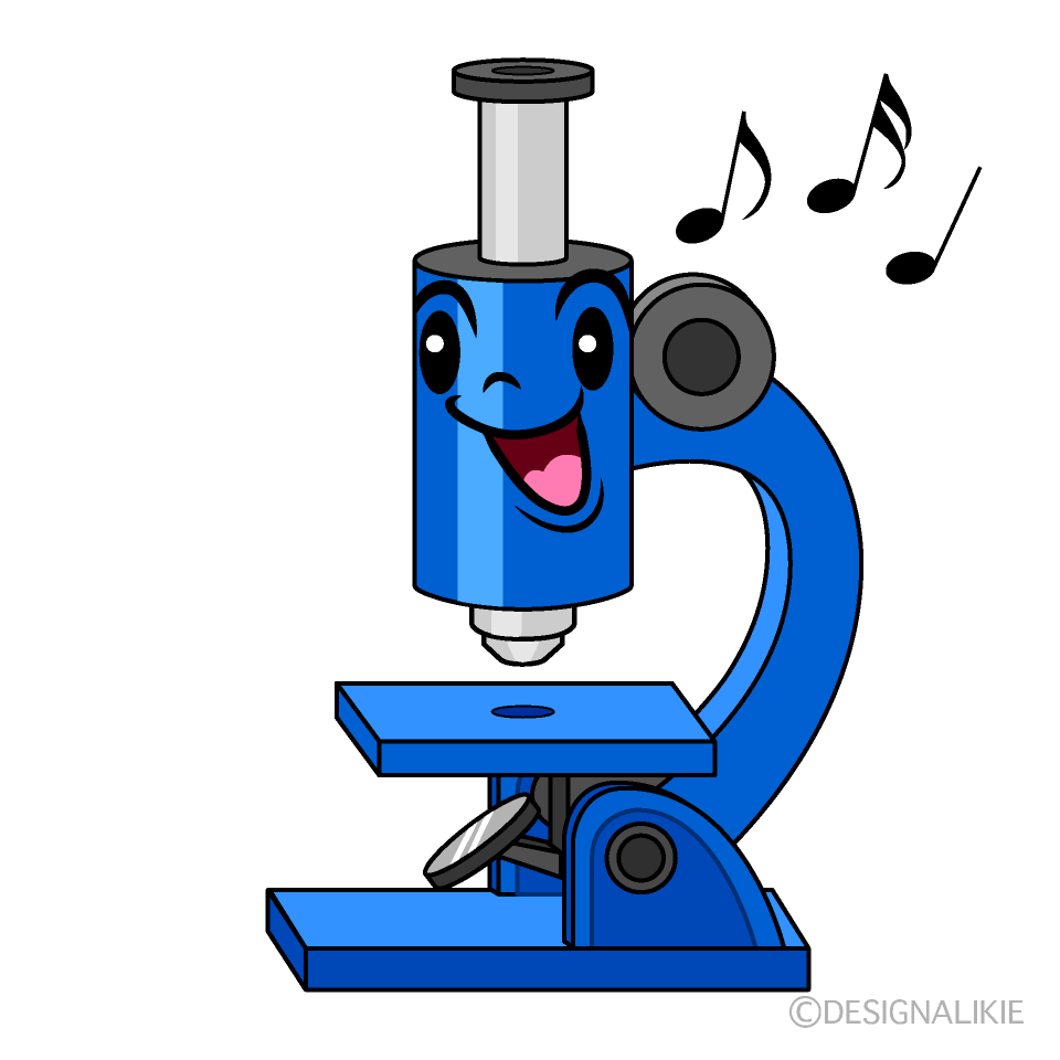 Cute Singing Microscope Clipart