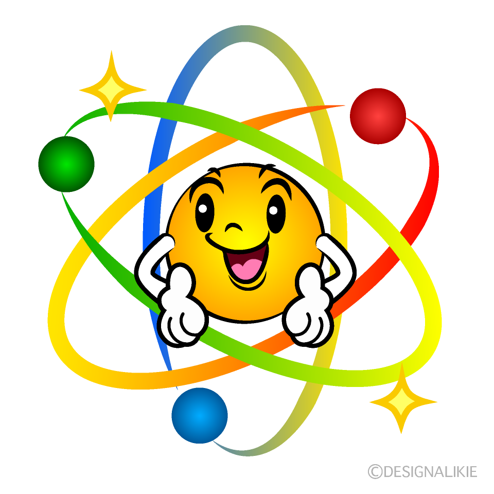 Cute Posing Atom Clipart