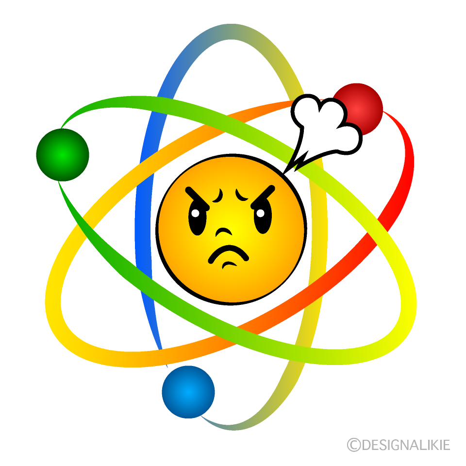 Cute Angry Atom Clipart