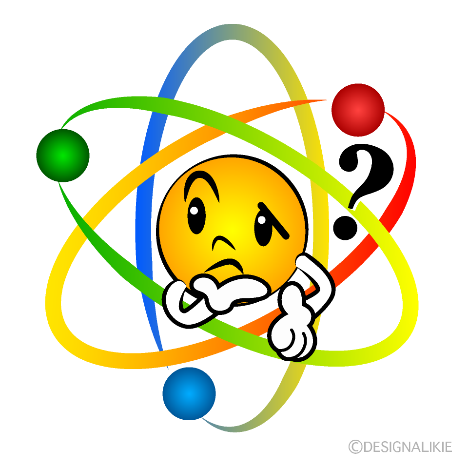 Cute Thinking Atom Clipart