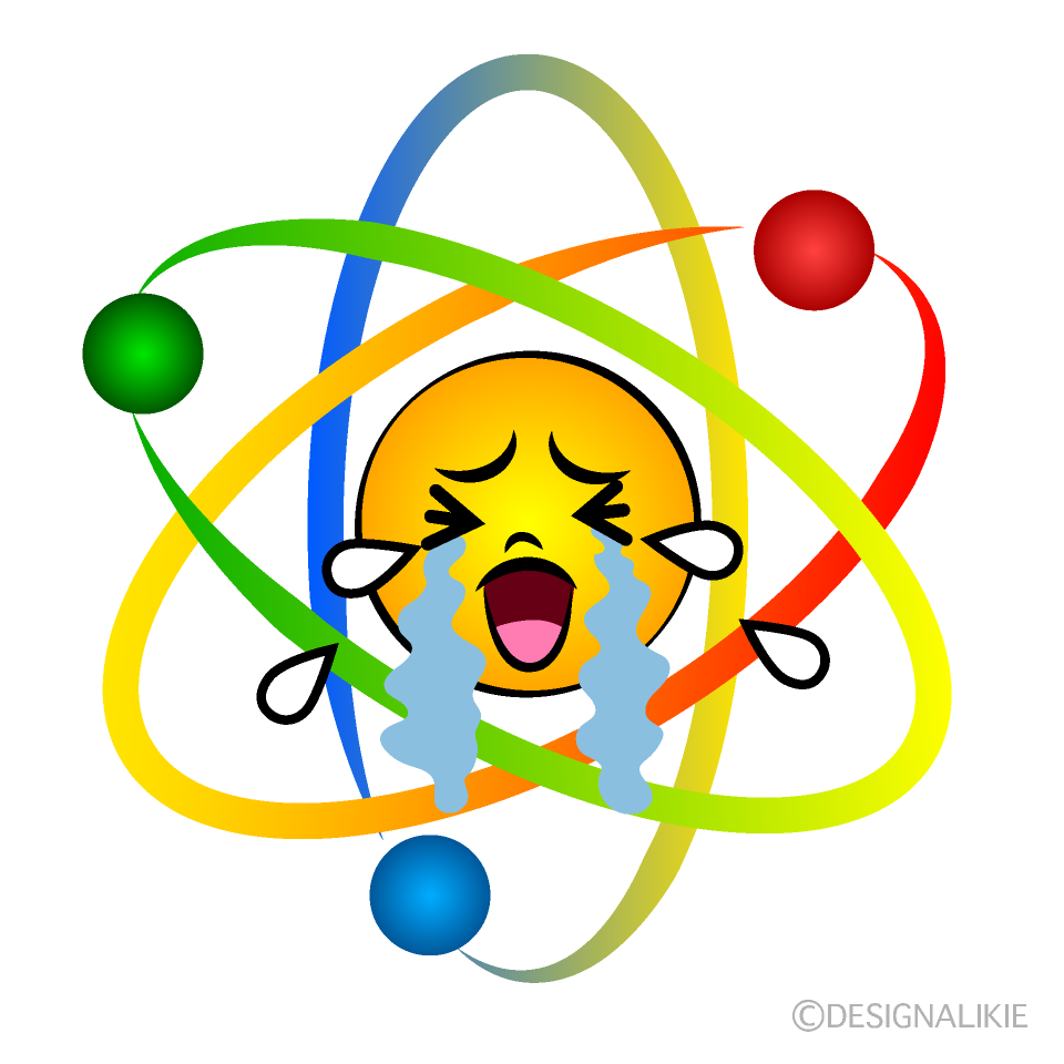 Cute Crying Atom Clipart