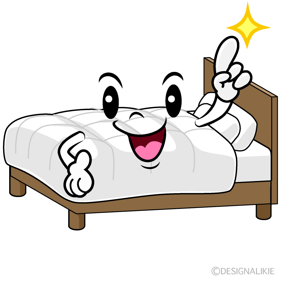 Cute Pointing Bed Clipart