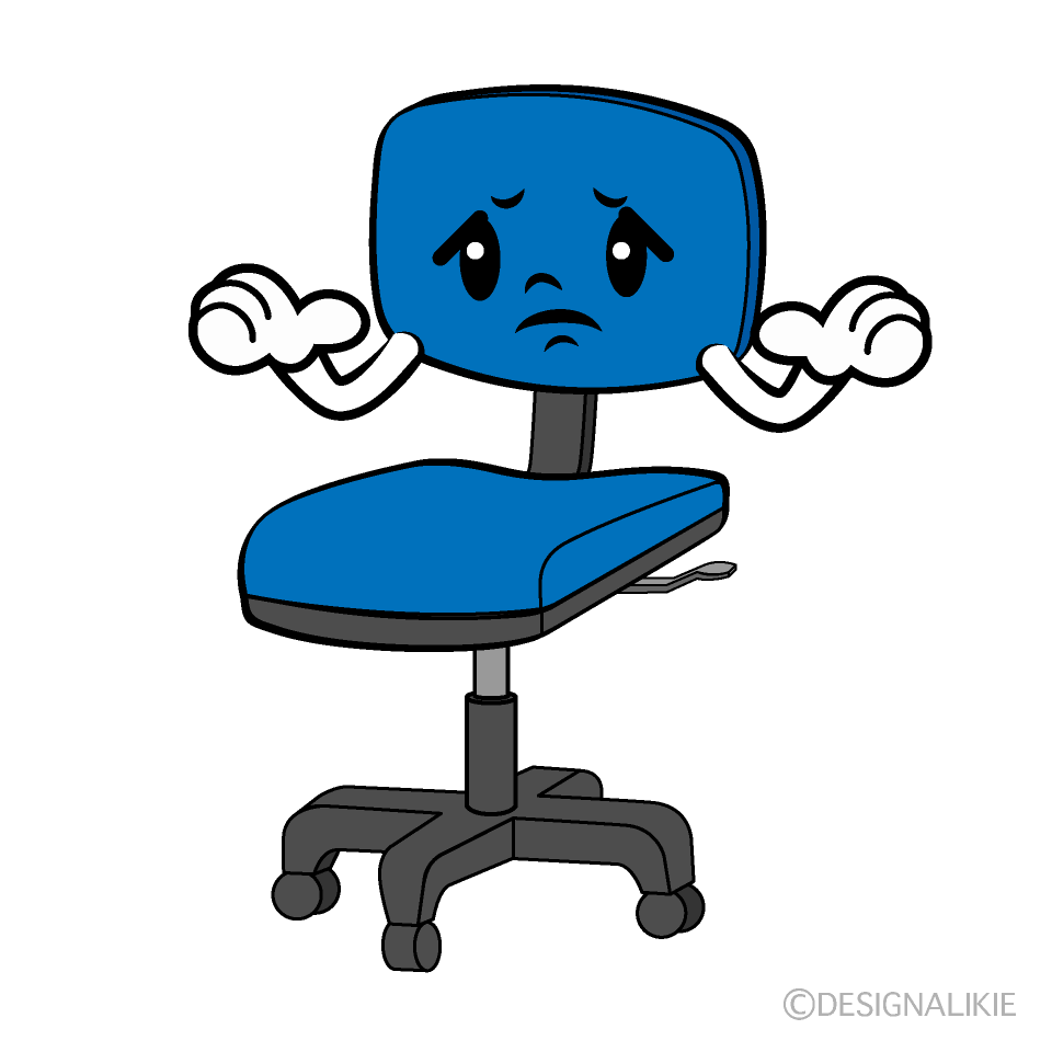 Cute Troubled Office Chair Clipart