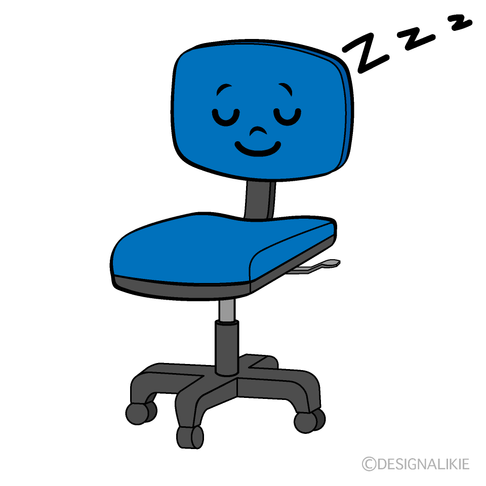 Cute Sleeping Office Chair Clipart