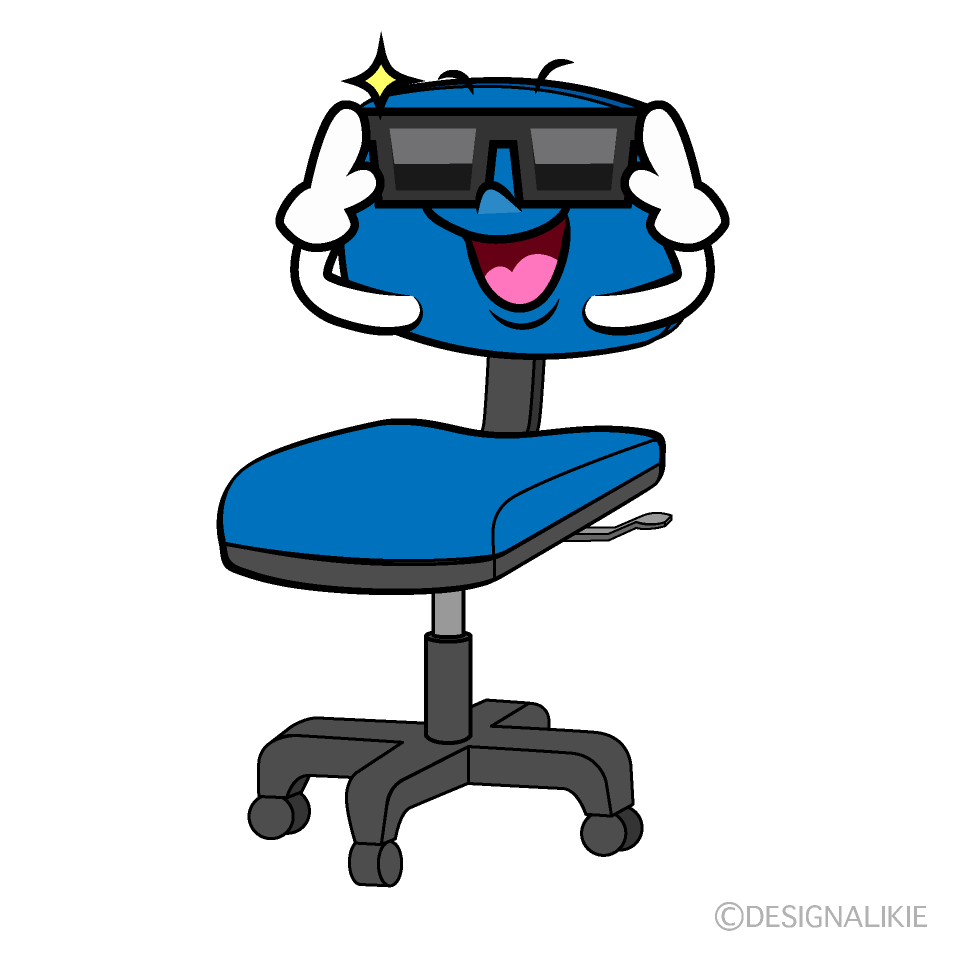 Cute Sunglasses Office Chair Clipart