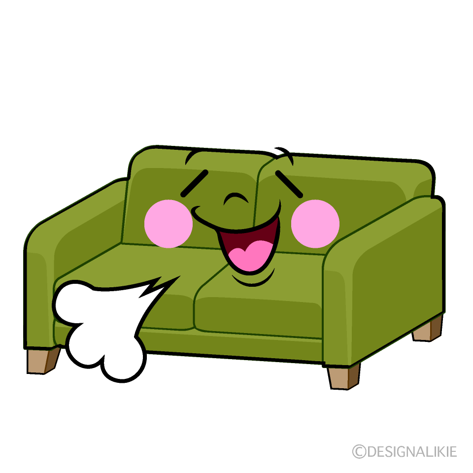 Cute Relieved Sofa Clipart