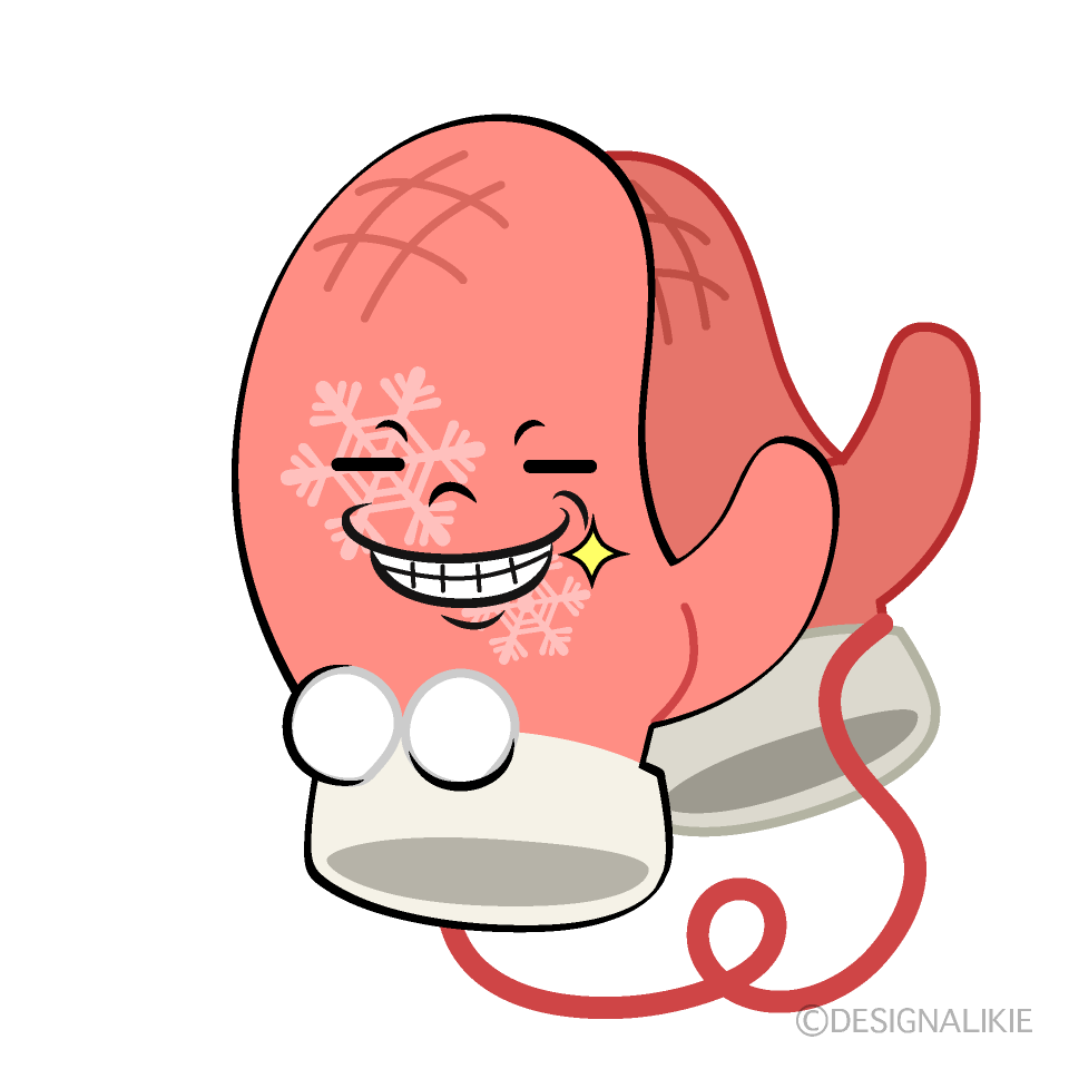 Cute Grinning Gloves Clipart