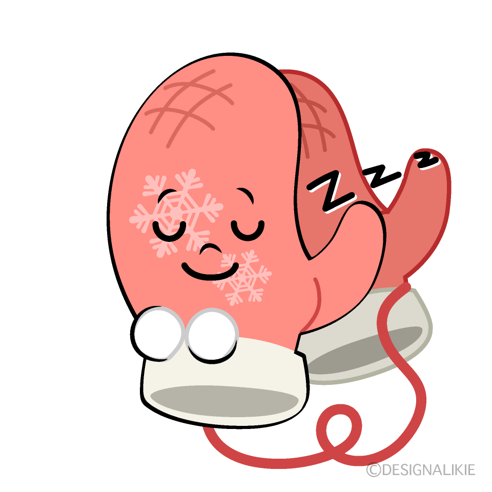 Cute Sleeping Gloves Clipart