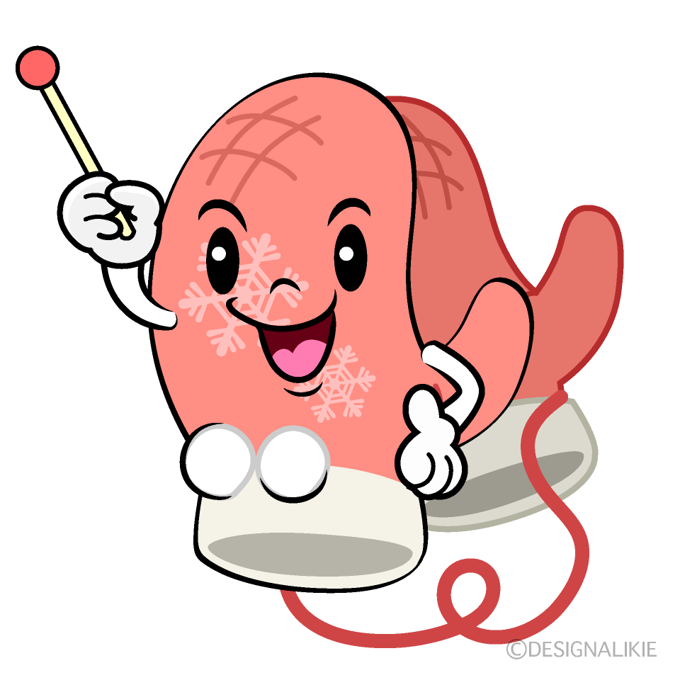 Cute Explaining Gloves Clipart