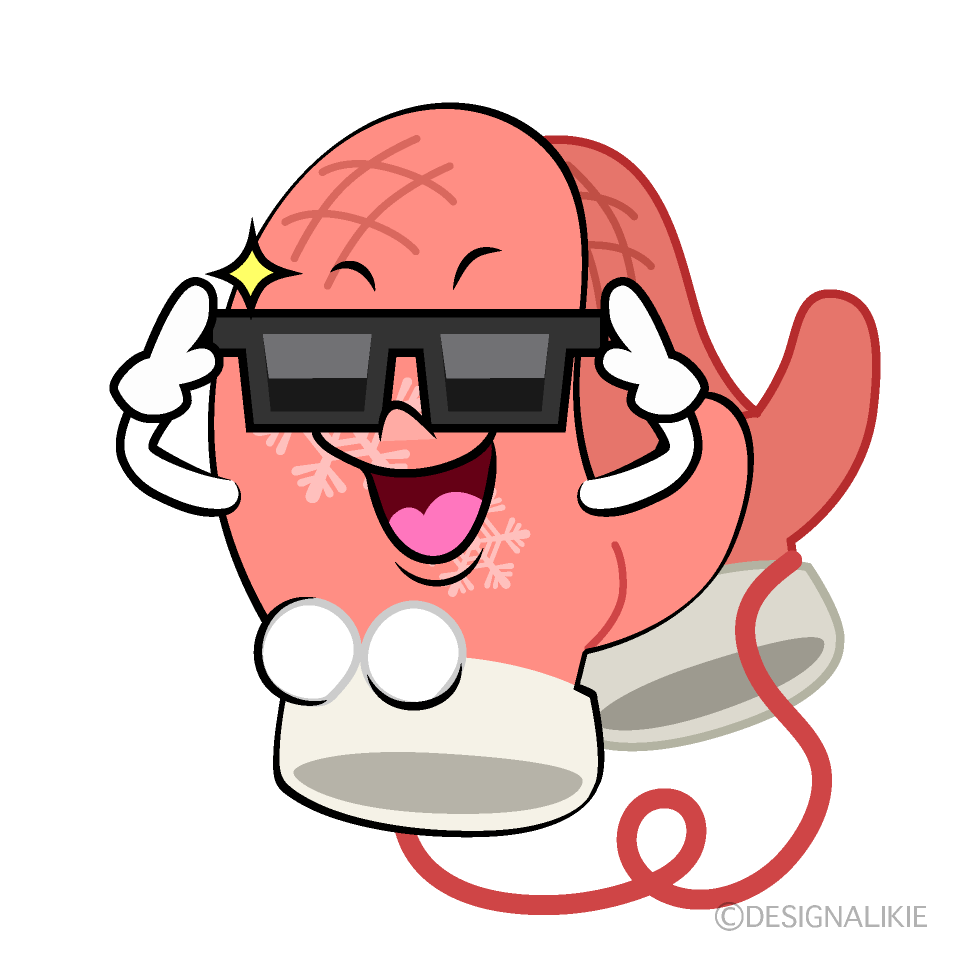 Cute Sunglasses Gloves Clipart
