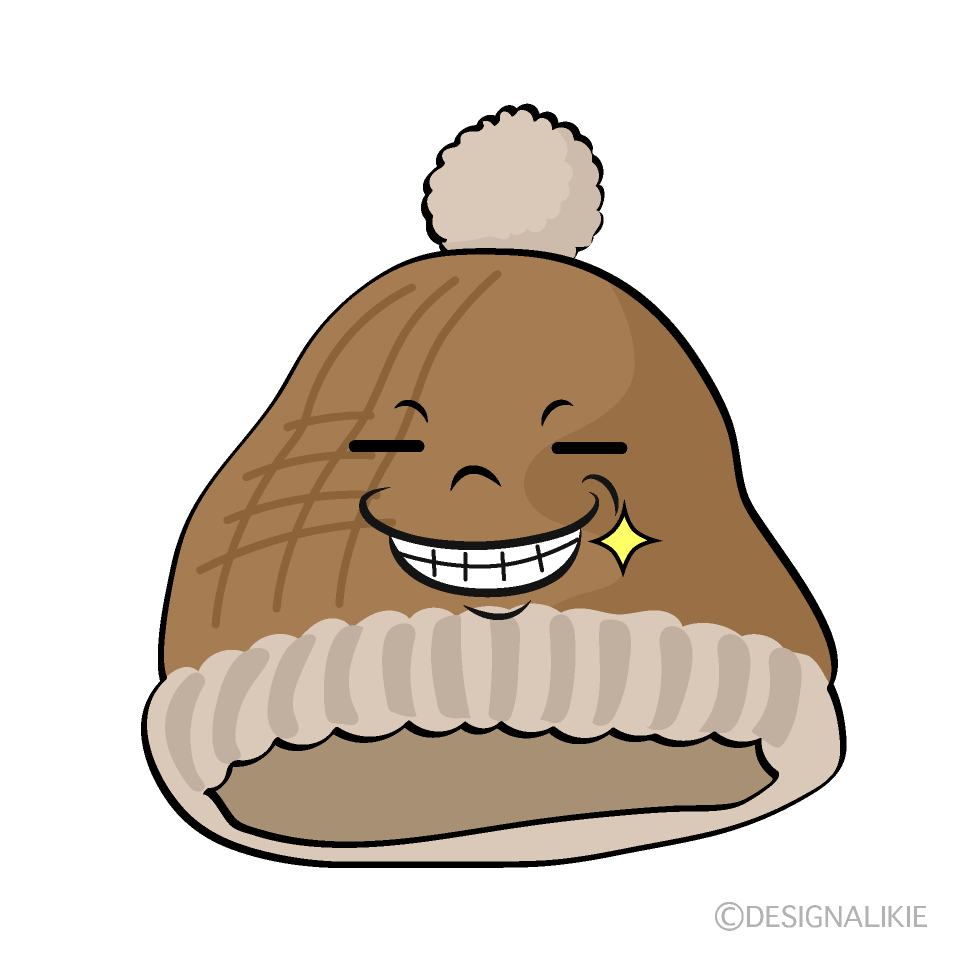 Cute Grinning Knit Hat Clipart