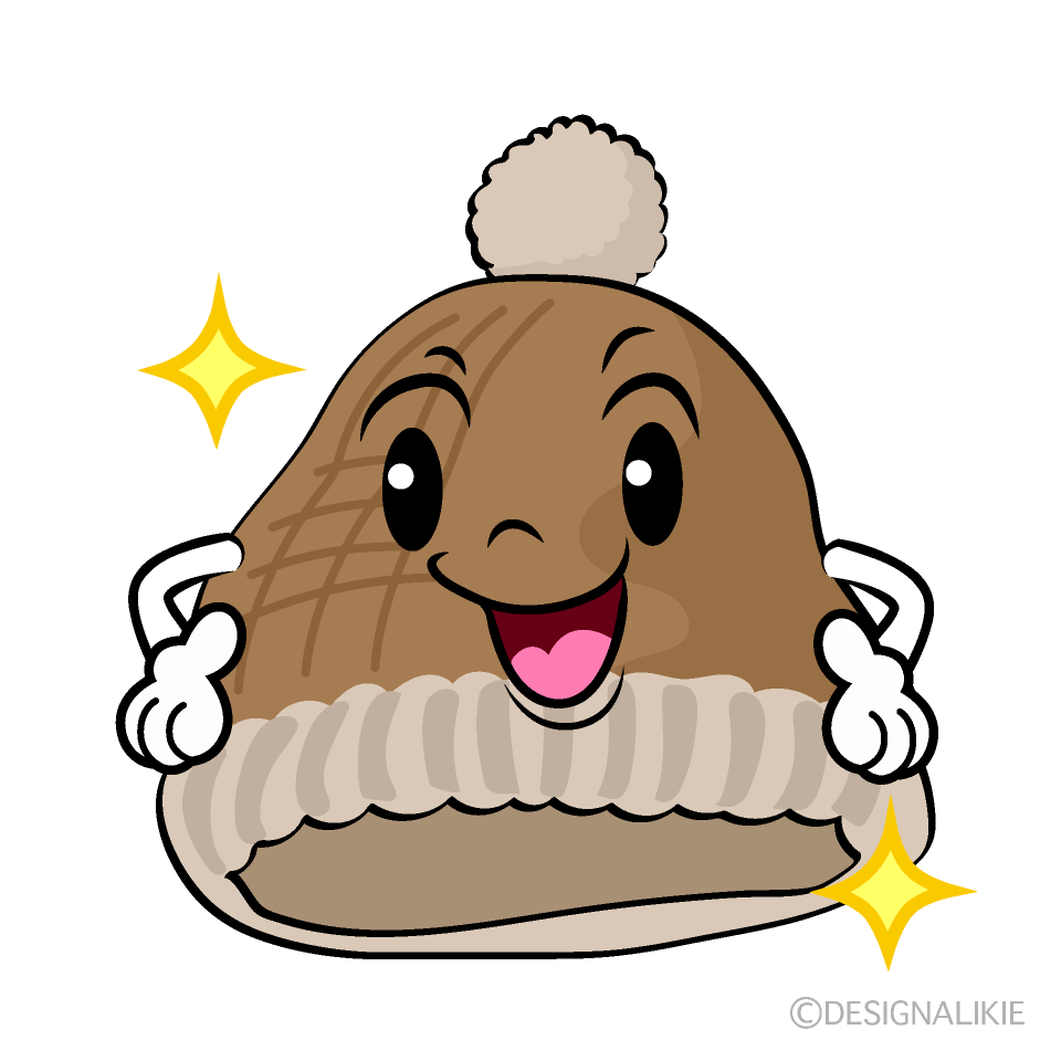 Cute Posing Knit Hat Clipart