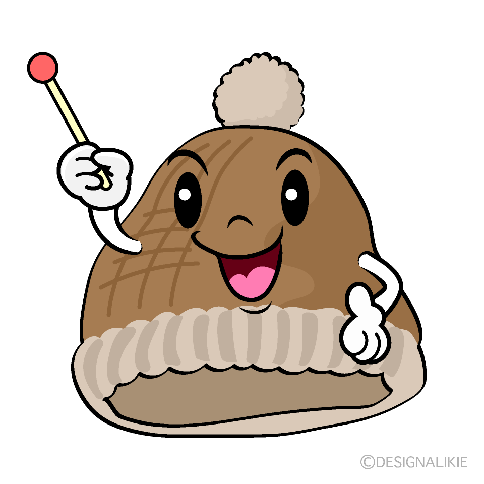 Cute Explaining Knit Hat Clipart