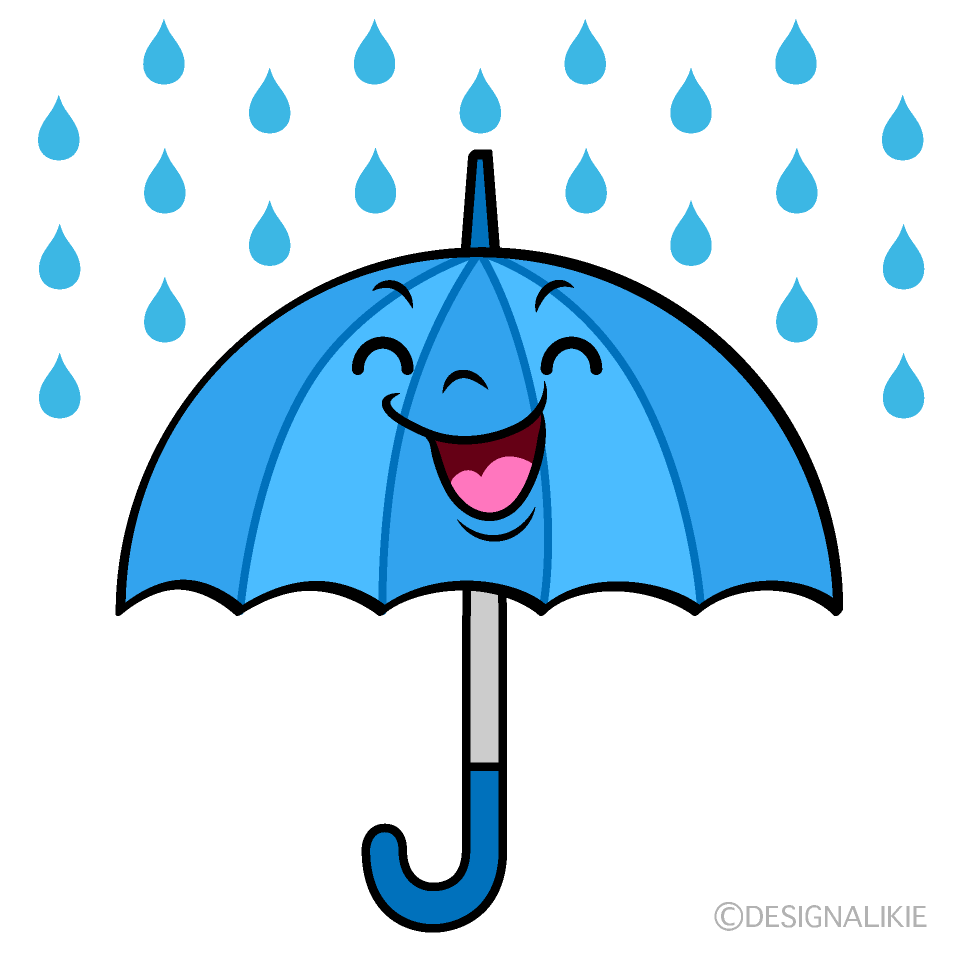 Cute Smiling Umbrella Clipart