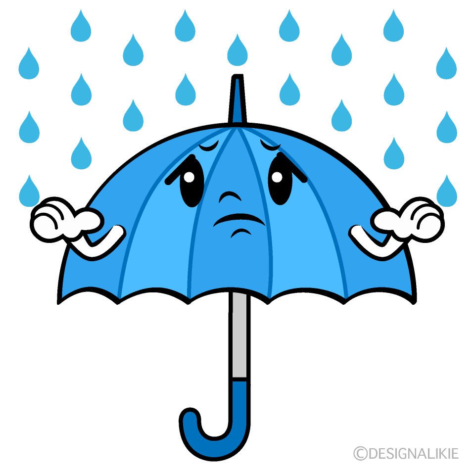 Cute Troubled Umbrella Clipart