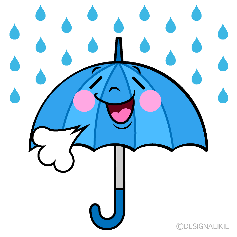 Cute Relieved Umbrella Clipart