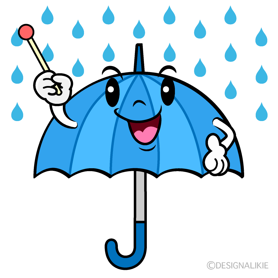 Cute Explaining Umbrella Clipart