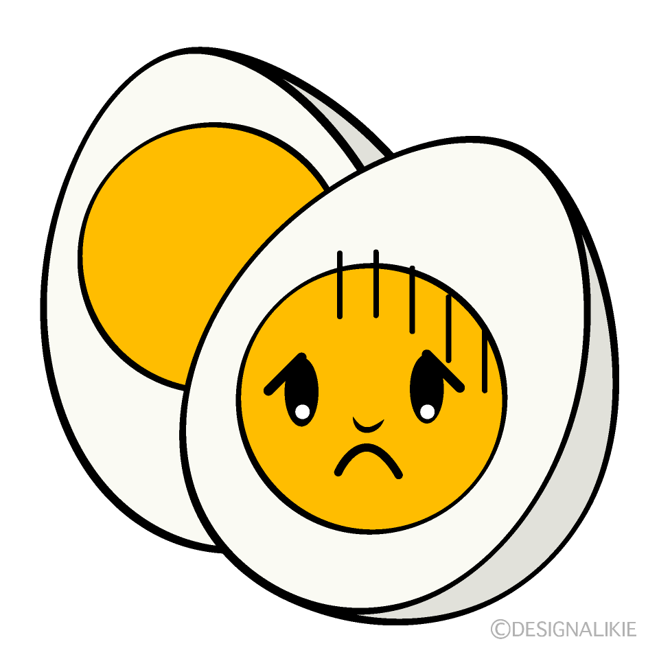 Cute Bowing Boiled Egg Clipart