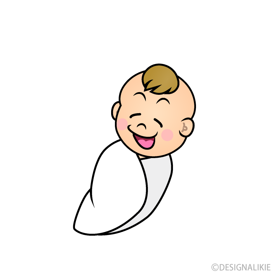 Cute Relieved Newborn Clipart