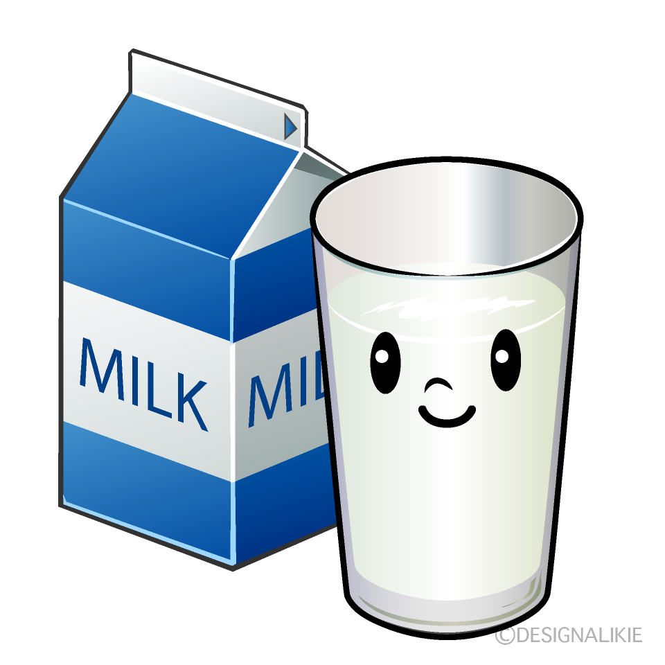 かわいい牛乳イラスト