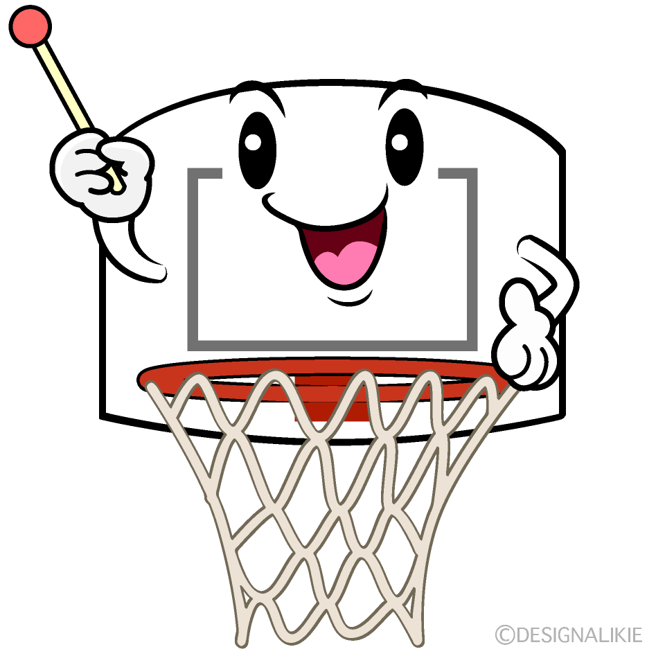 Cute Explaining Basketball Hoop Clipart