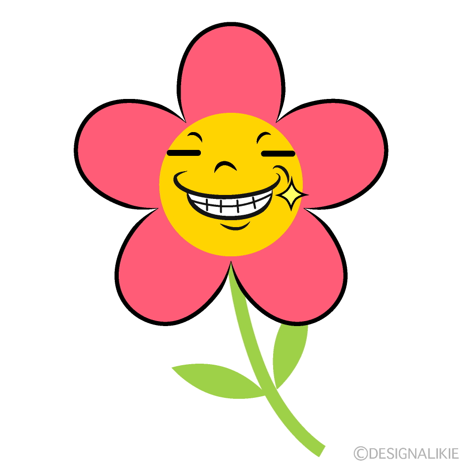Cute Grinning Flower Clipart