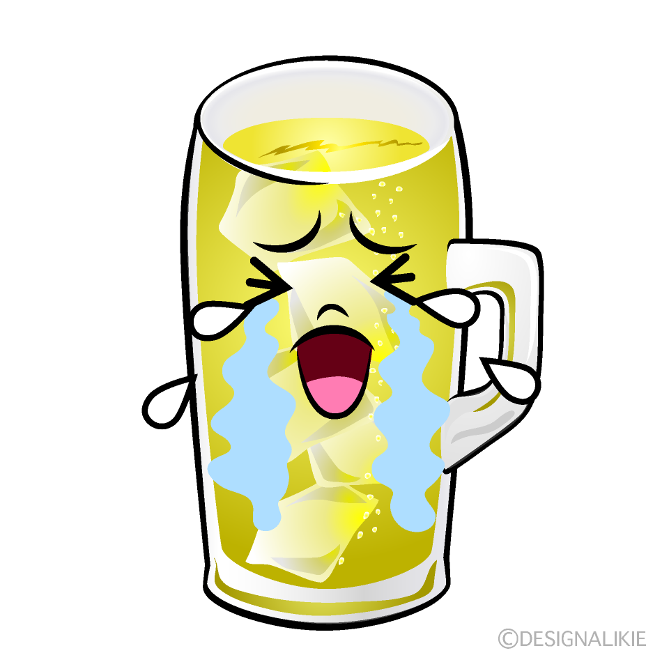 Cute Crying Highball Clipart