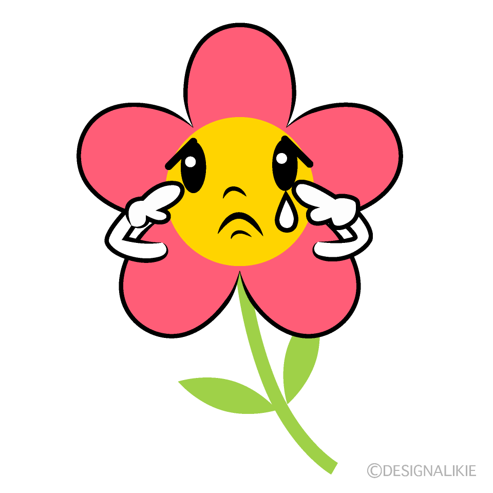 Cute Sad Flower Clipart