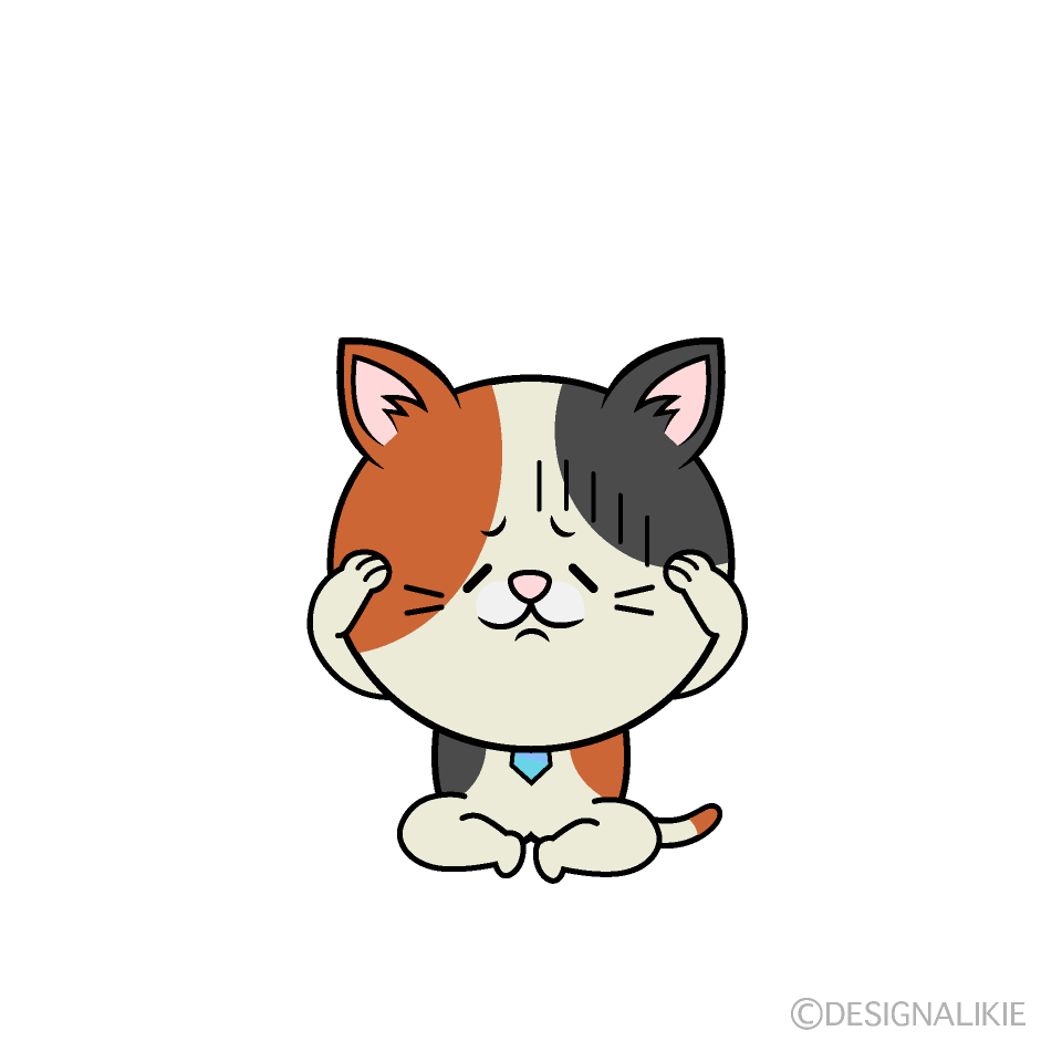 Cute Bowing Calico Cat Businessman Clipart