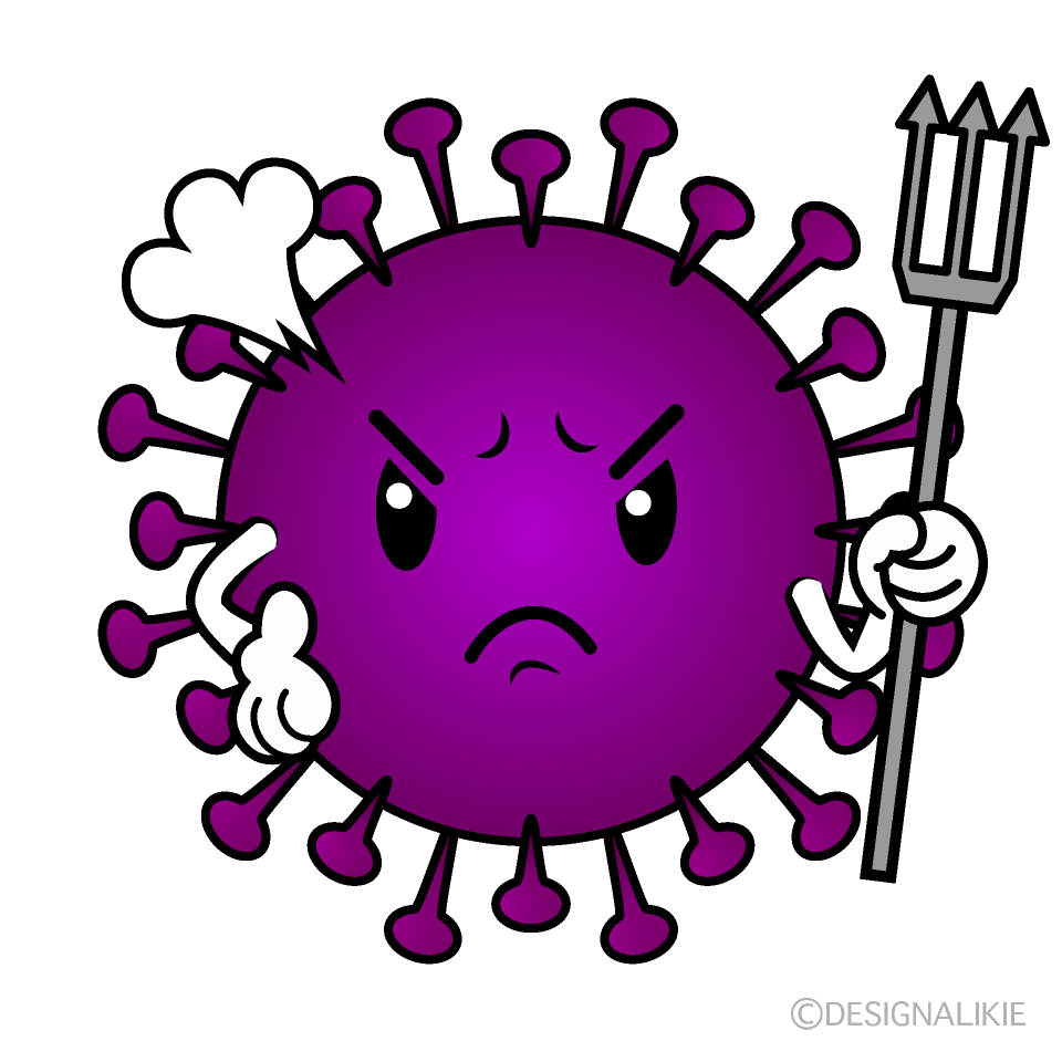 Cute Angry Influenza Clipart