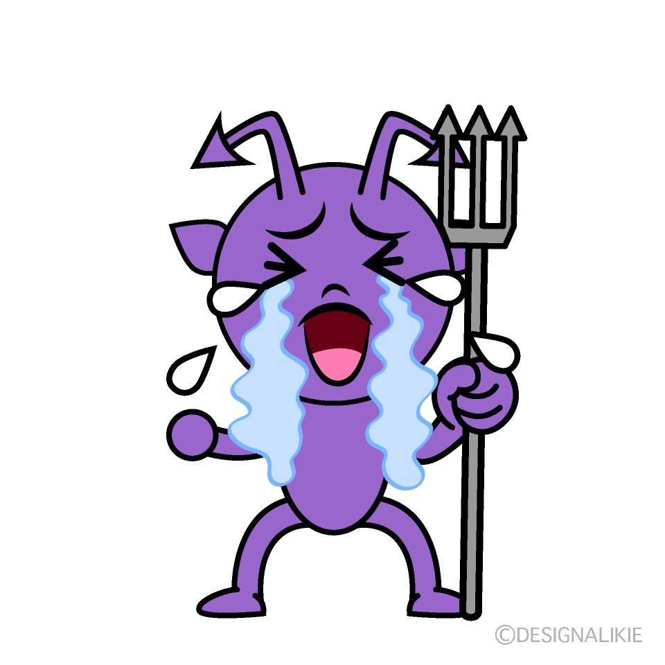 Cute Crying Germ Clipart
