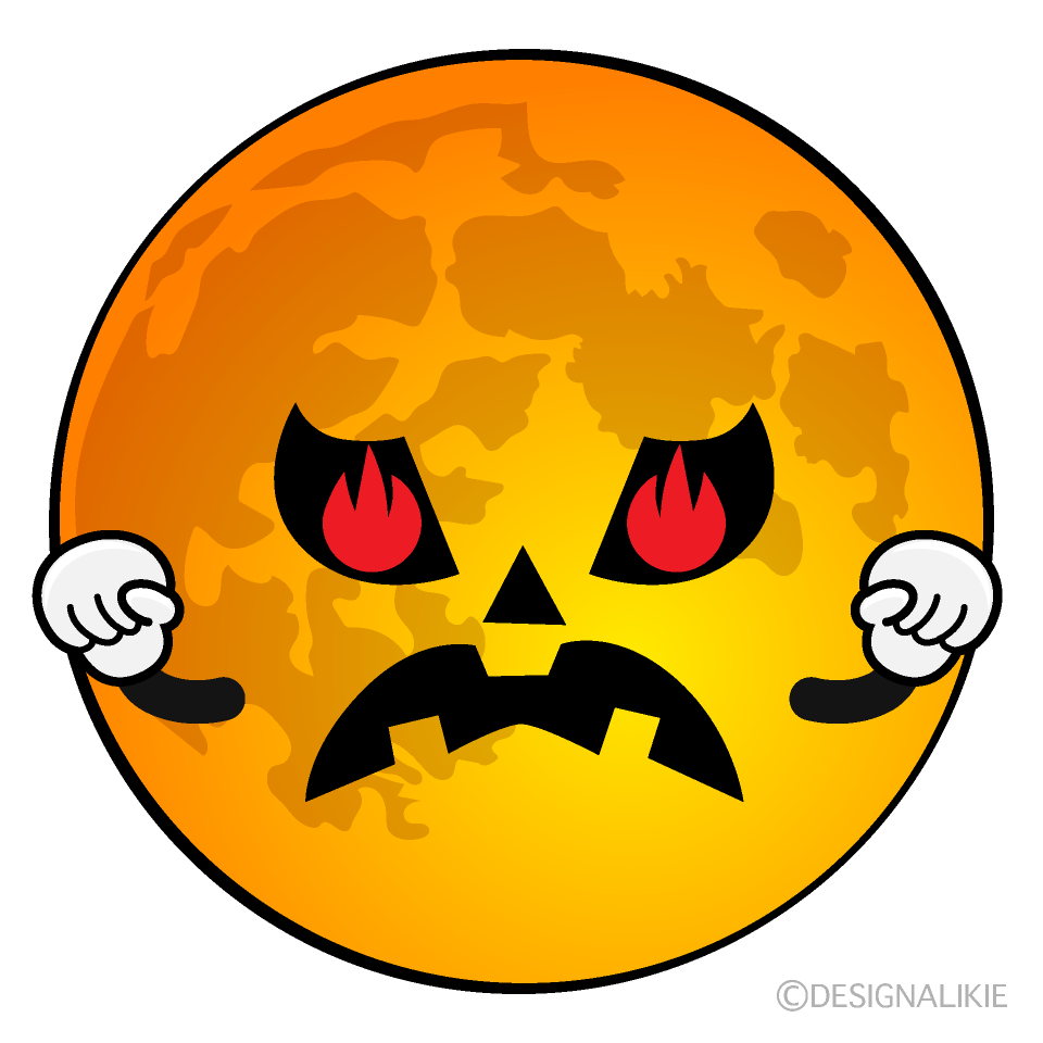 Cute Passionate Halloween Moon Clipart