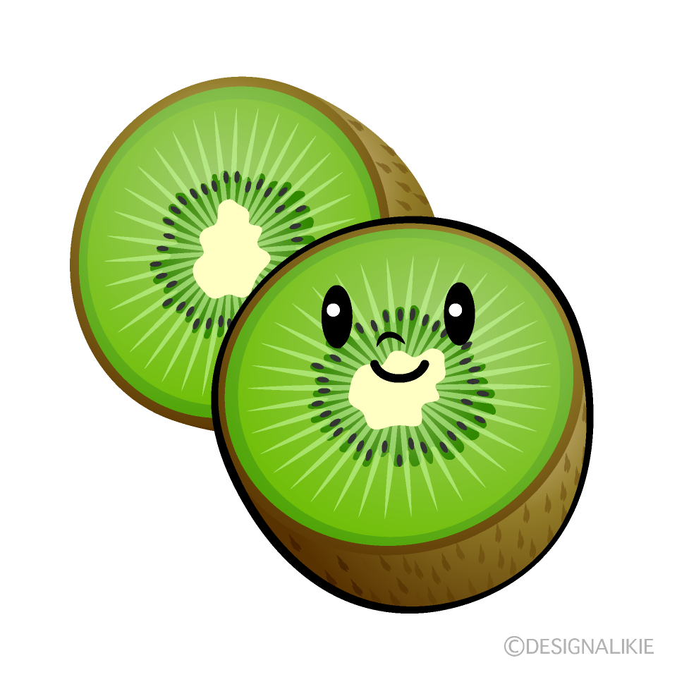 かわいいカットキウイイラスト