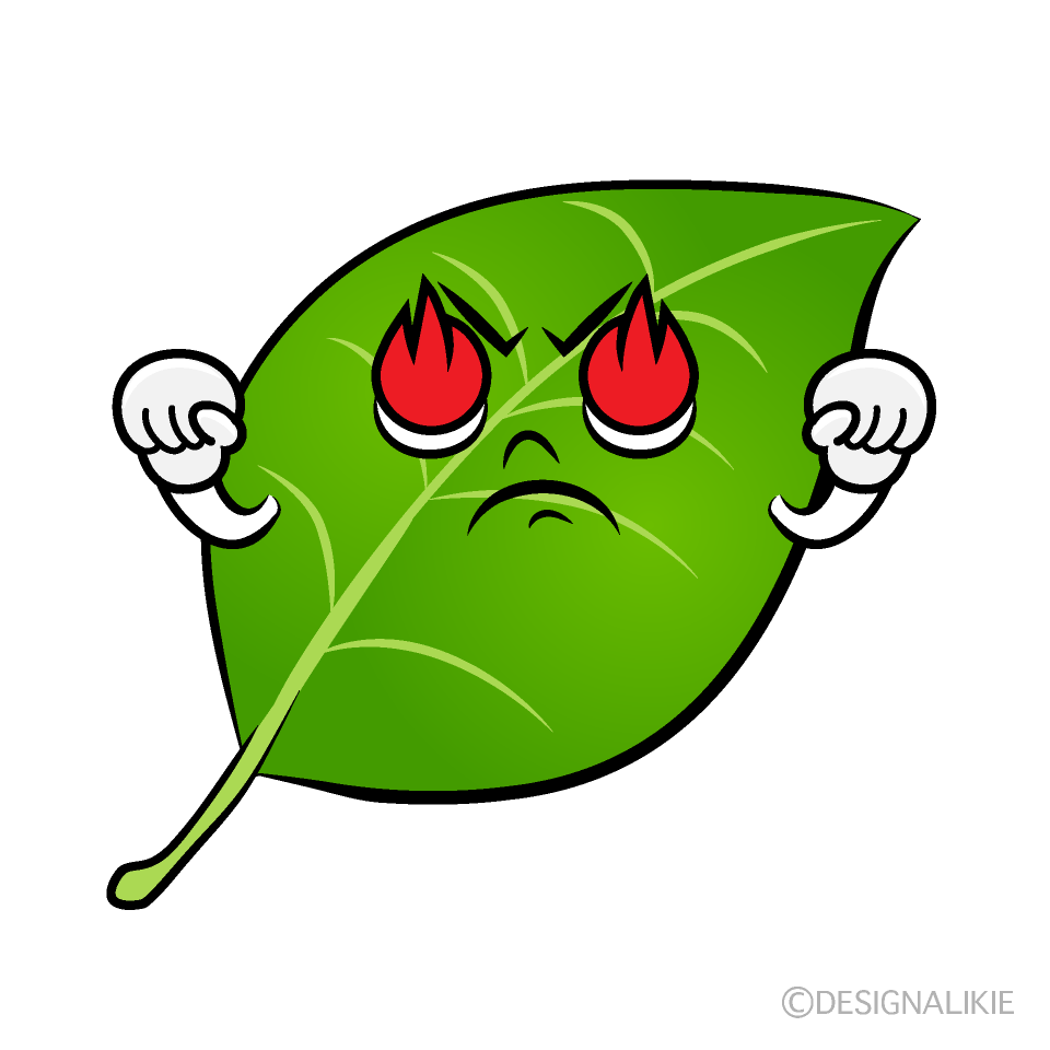 かわいい燃える葉っぱイラスト