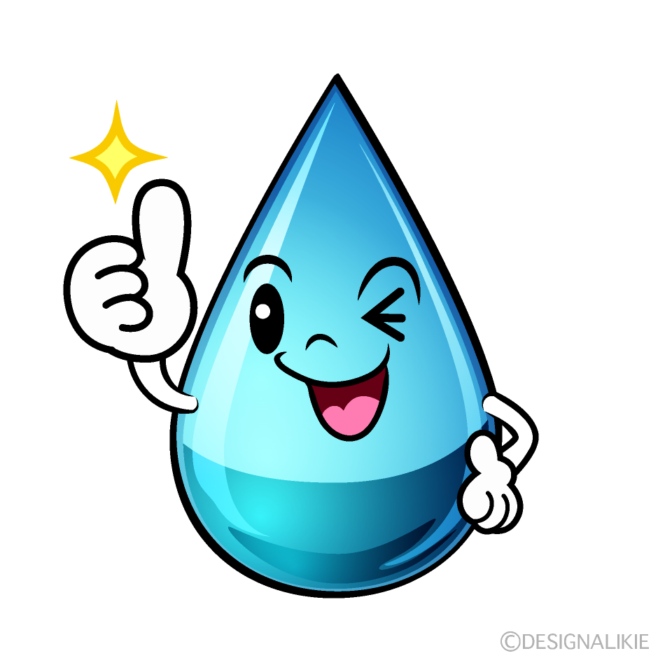 かわいいいいね！の水滴イラスト