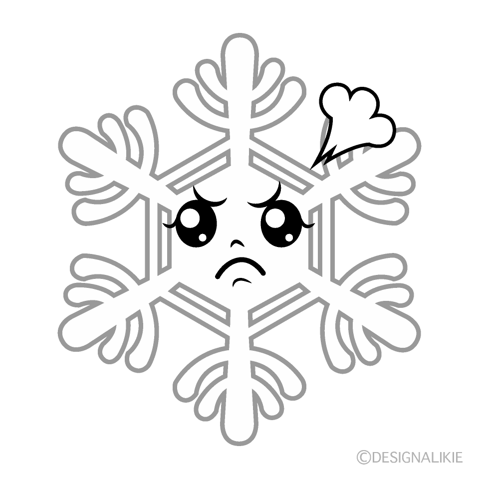 かわいい怒る雪ちゃんイラスト