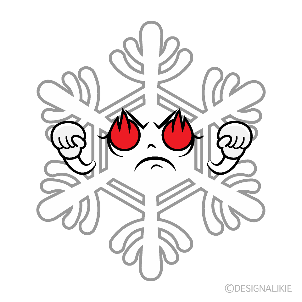 かわいい熱意の雪ちゃんイラスト
