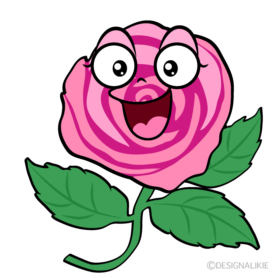 かわいい驚く薔薇ちゃんイラスト