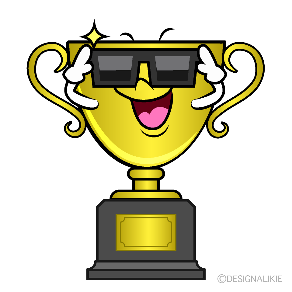 Cute Sunglasses Trophy Clipart