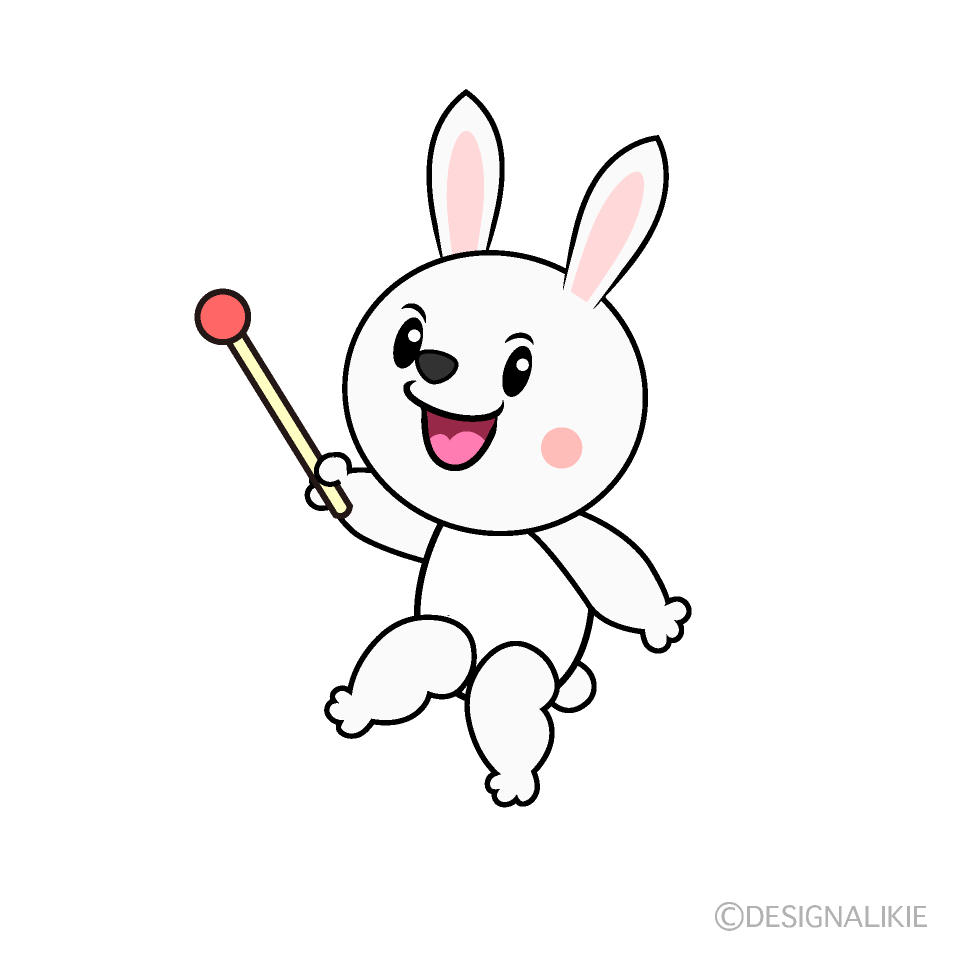 かわいい説明するウサギイラスト