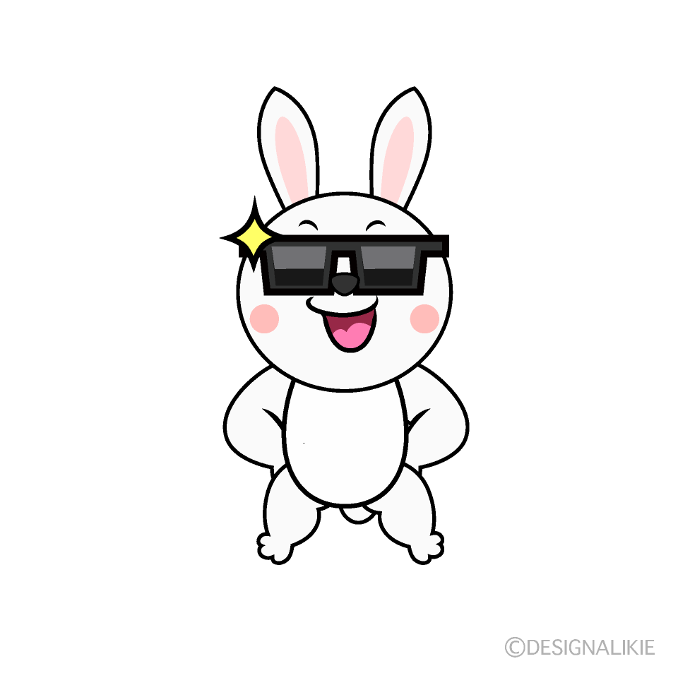かわいいかっこいいウサギイラスト
